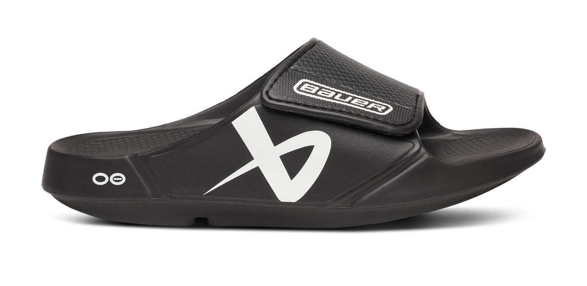 BAUER/OOFOS Men's OOahh Sport Flex Sandal ?C Black - Image 2