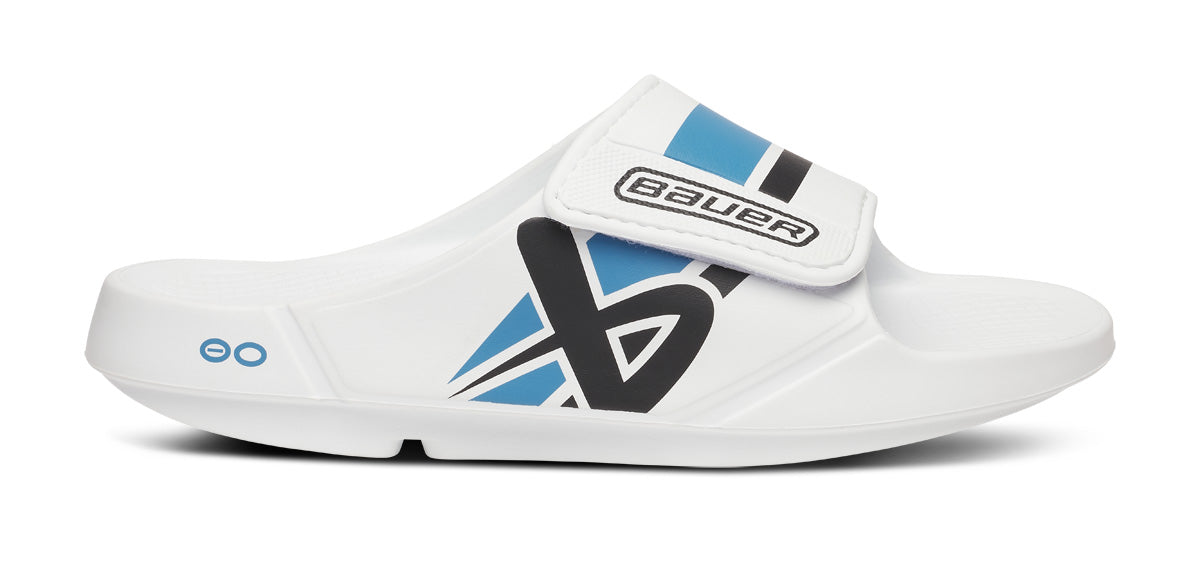 BAUER/OOFOS Men's OOahh Sport Flex Sandal ?C White - Image 2